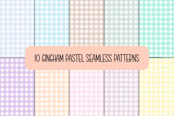10 Pastel Gingham Checks Patterns