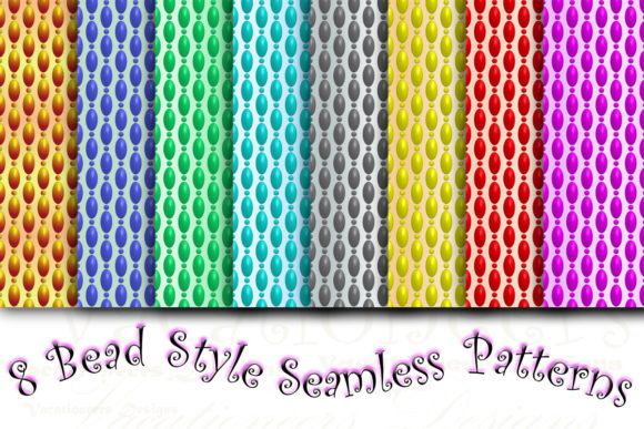 8 Beaded Style Seamless Patterns