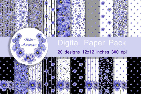 Anemones Seamless Patterns Graphic