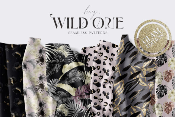 Animal Print Tropical Patterns Gold PNG
