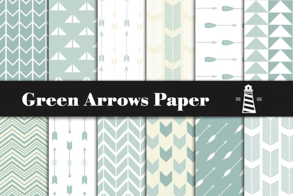 Green Arrows Patterns: Versatile, High-Resolution Backgrounds for Creative Projects