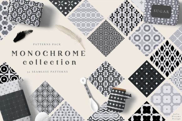 Monochrome Seamless Patterns