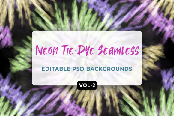 Neon Tie-Dye Seamless Patterns V-02