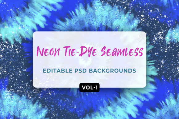 Neon Tie-Dye Seamless Patterns Vol-01