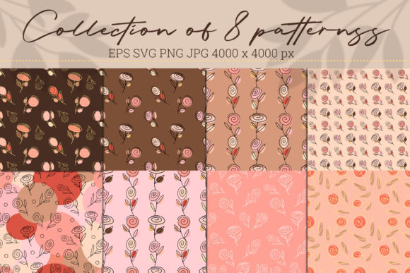 Nude Roses Seamless Patterns