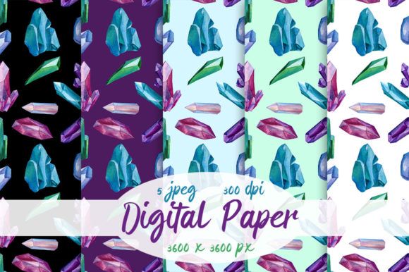 Patterns Crystals, Digital Paper: Seamless Texture for Modern Creative Workflows