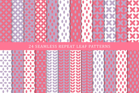 Pink Purple Leaf Patterns