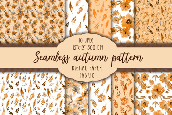 Seamless Autumn Patterns: Elevating Design with Warm, Hand-Painted Watercolor Elegance