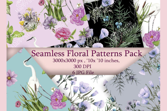 Seamless Patterns Pack: Hand-Painted Nature Designs