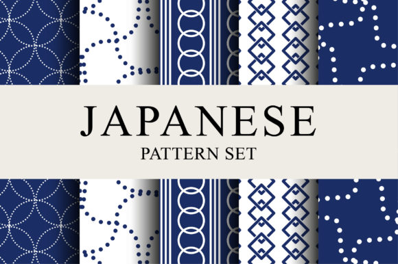 Set of Japanese Seamless Patterns