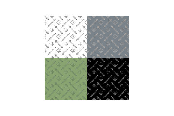 Set of Seamless Patterns with Geometric