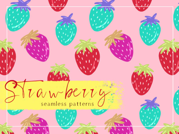 Strawberry Seamless Patterns for Summer