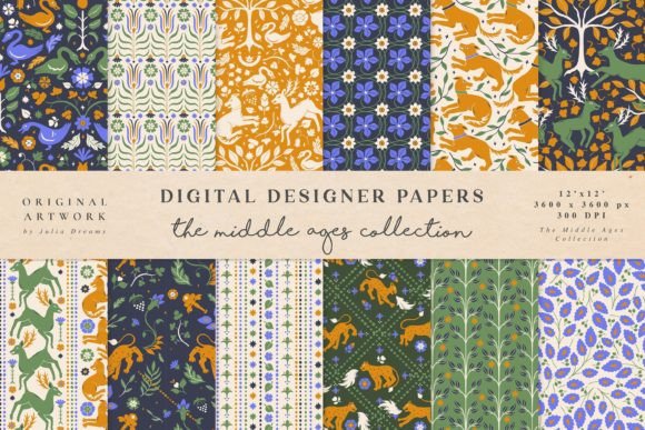 The Middle Ages Seamless Patterns